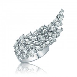 Gümüş Melek Kanadı Bayan Yüzük