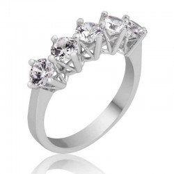 Gümüş 5 Taş Bayan Yüzük Gümüş 5 Taş Bayan Yüzük