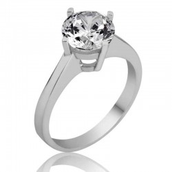 Gümüş Tek Taş Bayan Yüzük Gümüş Tek Taş Bayan Yüzük