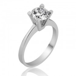 Gümüş Tek Taş Bayan Yüzük Gümüş Tek Taş Bayan Yüzük