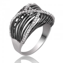 Gümüş Beyaz Taşlı Bayan Yüzük Gümüş Beyaz Taşlı Bayan Yüzük