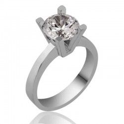 Gümüş Tek Taş Bayan Yüzük Gümüş Tek Taş Bayan Yüzük