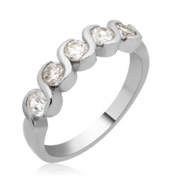 Gümüş 5 Taş Bayan Yüzük Gümüş 5 Taş Bayan Yüzük