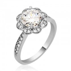 Gümüş Tek Taş Bayan Yüzük Gümüş Tek Taş Bayan Yüzük