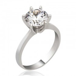 Gümüş Tek Taş Bayan Yüzük Gümüş Tek Taş Bayan Yüzük