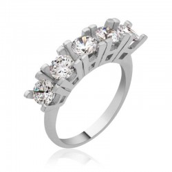 Gümüş 5 Taş Bayan Yüzük Gümüş 5 Taş Bayan Yüzük