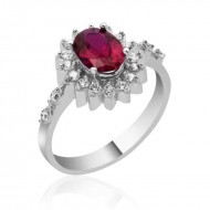 Gümüş Çiçek Bayan Yüzük Gümüş Çiçek Bayan Yüzük