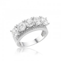 Gümüş 5 Taş Bayan Yüzük Gümüş 5 Taş Bayan Yüzük