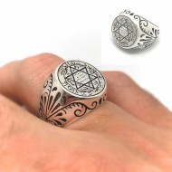 Gümüş Süleyman Mührü Erkek Yüzük Gümüş Süleyman Mührü Erkek Yüzük