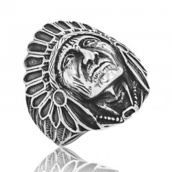 Gümüş Kızılderili Erkek Yüzük Gümüş Kızılderili Erkek Yüzük