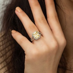 Gümüş Baget Kare Bayan Yüzük Gümüş Baget Kare Bayan Yüzük