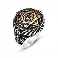 Gümüş Süleyman Peygamber Mührü Erkek Yüzük Gümüş Süleyman Peygamber Mührü Erkek Yüzük