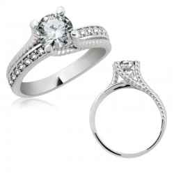 Gümüş Tek Taş Bayan Yüzük Gümüş Tek Taş Bayan Yüzük