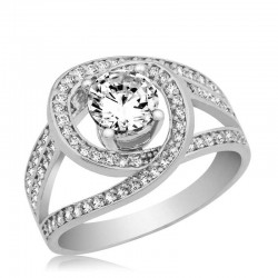 Gümüş Tek Taşlı Fantezi Bayan Yüzük Gümüş Tek Taşlı Fantezi Bayan Yüzük