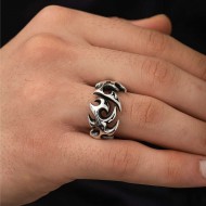 Gümüş Tribal Desenli Erkek Yüzük Gümüş Tribal Desenli Erkek Yüzük