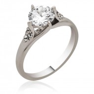 Gümüş Tek Taş Bayan Yüzük Gümüş Tek Taş Bayan Yüzük