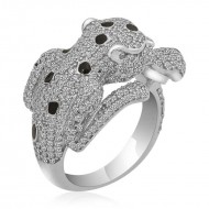 Gümüş Kaplan Figürlü Bayan Yüzük Gümüş Kaplan Figürlü Bayan Yüzük