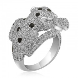 Gümüş Kaplan Figürlü Bayan Yüzük Gümüş Kaplan Figürlü Bayan Yüzük