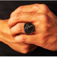 Gümüş Mustafa Kemal Atatürk İmzalı Ay Yıldızlı Erkek Yüzük Gümüş Mustafa Kemal Atatürk İmzalı Ay Yıldızlı Erkek Yüzük