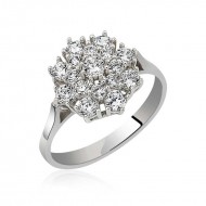 Gümüş Çiçek Desenli Bayan Yüzük Gümüş Çiçek Desenli Bayan Yüzük