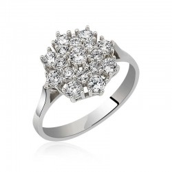 Gümüş Çiçek Desenli Bayan Yüzük Gümüş Çiçek Desenli Bayan Yüzük