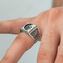 Gümüş Ne Mutlu Türküm Diyene Yazılı Atatürk Silüeti Erkek Yüzük Gümüş Ne Mutlu Türküm Diyene Yazılı Atatürk Silüeti Erkek Yüzük