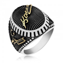 Gümüş Kemal Atatürk İmzası Erkek Yüzük Gümüş Kemal Atatürk İmzası Erkek Yüzük