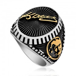 Gümüş Kemal Atatürk İmzası Erkek Yüzük Gümüş Kemal Atatürk İmzası Erkek Yüzük