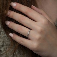 Gümüş Beştaşlı Mekik Bayan Yüzük Gümüş Beştaşlı Mekik Bayan Yüzük