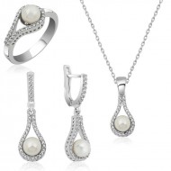 Gümüş İncili Bayan Set Gümüş İncili Bayan Set