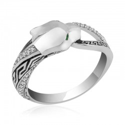 Gümüş Kaplan Figürlü Bayan Yüzük Gümüş Kaplan Figürlü Bayan Yüzük