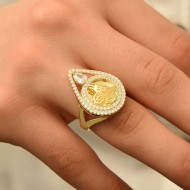 Gümüş Tuğralı Bayan Yüzük Gümüş Tuğralı Bayan Yüzük