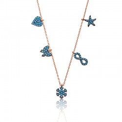 Gümüş Firuze Taşlı Şans Kolyesi Gümüş Firuze Taşlı Şans Kolyesi