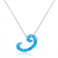 Gümüş Opal Taşlı Vav Bayan Kolye Gümüş Opal Taşlı Vav Bayan Kolye