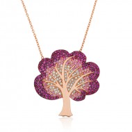 Gümüş Hayat Ağacı Bayan Kolye Gümüş Hayat Ağacı Bayan Kolye