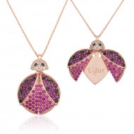 Gümüş İsimli Uğur Böceği Kolye Gümüş İsimli Uğur Böceği Kolye