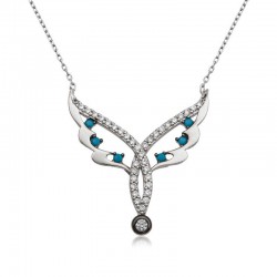 Gümüş Peri Kanadı Bayan Kolye Gümüş Peri Kanadı Bayan Kolye