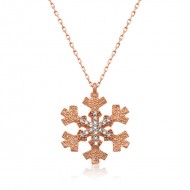 Gümüş Kar Tanesi Bayan Kolye