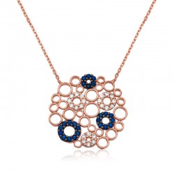 Gümüş Mozaik Yuvarlak Bayan Kolye Gümüş Mozaik Yuvarlak Bayan Kolye