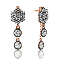 Gümüş Kar Tanesi Küpe Gümüş Kar Tanesi Küpe