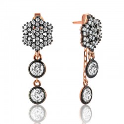 Gümüş Kar Tanesi Küpe Gümüş Kar Tanesi Küpe