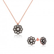 Gümüş Elmas Montür Papatya Bayan Set Gümüş Elmas Montür Papatya Bayan Set