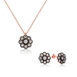 Gümüş Elmas Montür Papatya Bayan Set Gümüş Elmas Montür Papatya Bayan Set