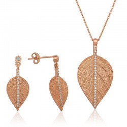 Gümüş Yaprak İkili Set Gümüş Yaprak İkili Set