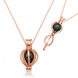 Gümüş Siyah İnci Bayan Kolye Gümüş Siyah İnci Bayan Kolye