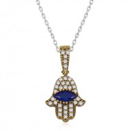 Gümüş Fatma Eli Otantik Bayan Kolye Gümüş Fatma Eli Otantik Bayan Kolye