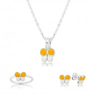 Gümüş Sarı Kelebek Çocuk Set Gümüş Sarı Kelebek Çocuk Set