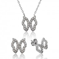 Gümüş Kelebek Bayan Set Gümüş Kelebek Bayan Set