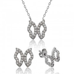 Gümüş Kelebek Bayan Set Gümüş Kelebek Bayan Set
