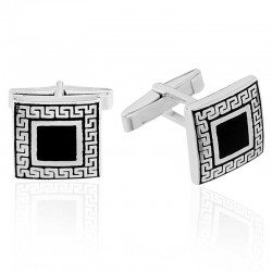 Gümüş Kare Kol Düğmesi Gümüş Kare Kol Düğmesi